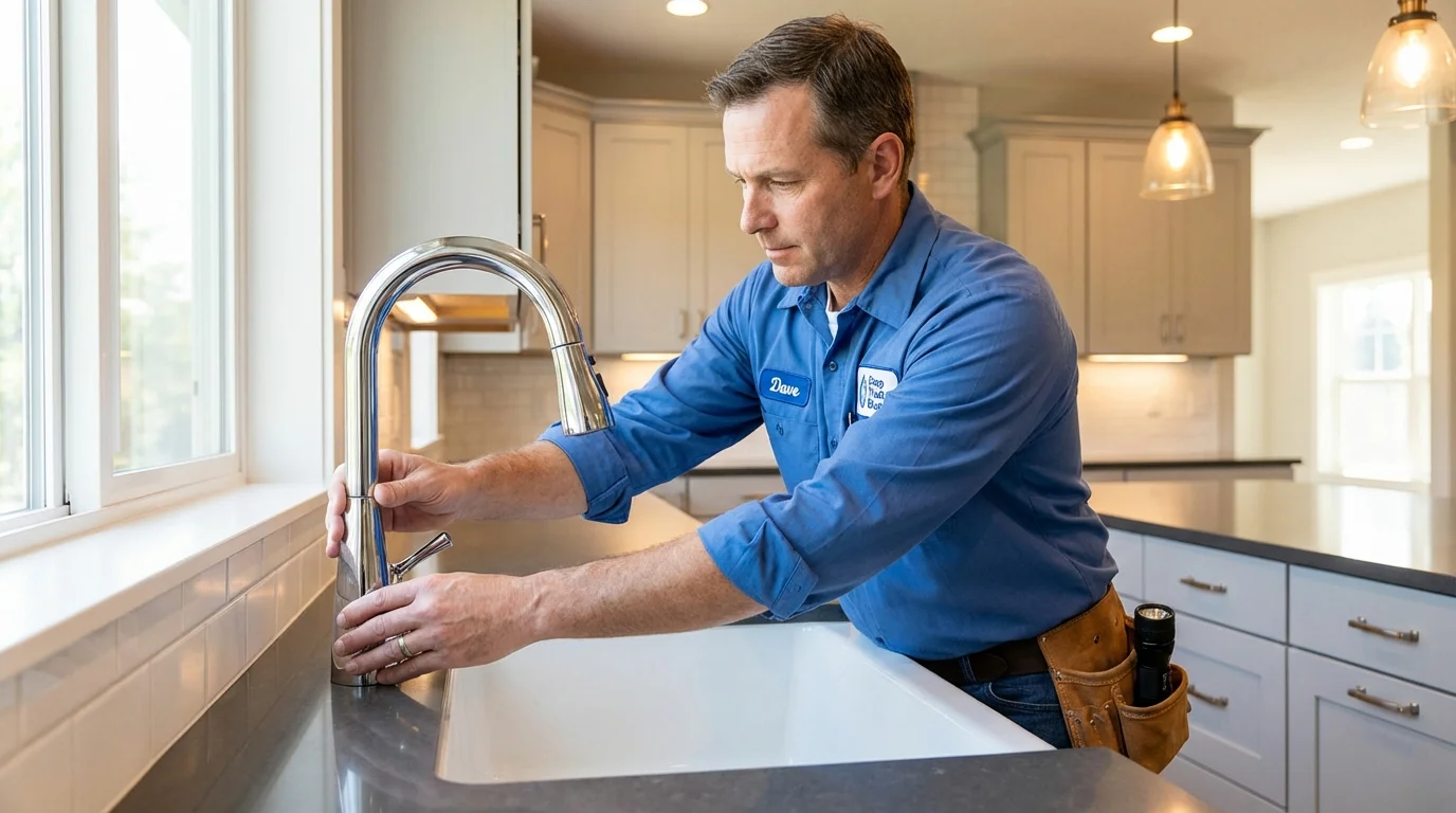 Kitchen faucet installation by Johns Plumbing LLC in Montegut